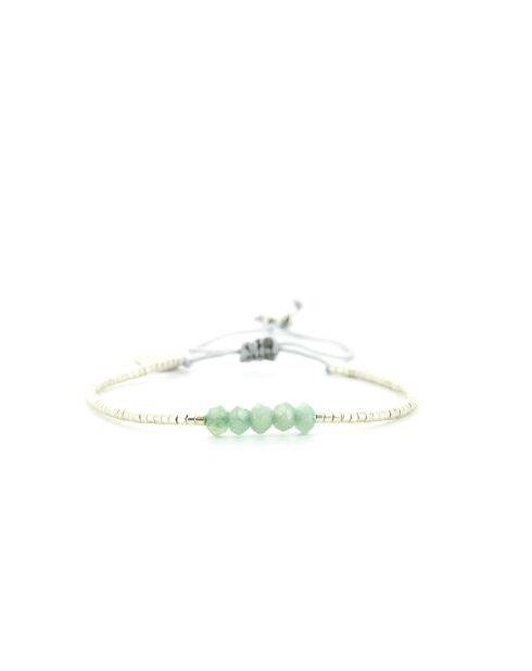Bracelet Plage d'argent Celine vert argenté