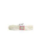 Bracelet Rainbow Kiss Keira rose/blanc/argenté