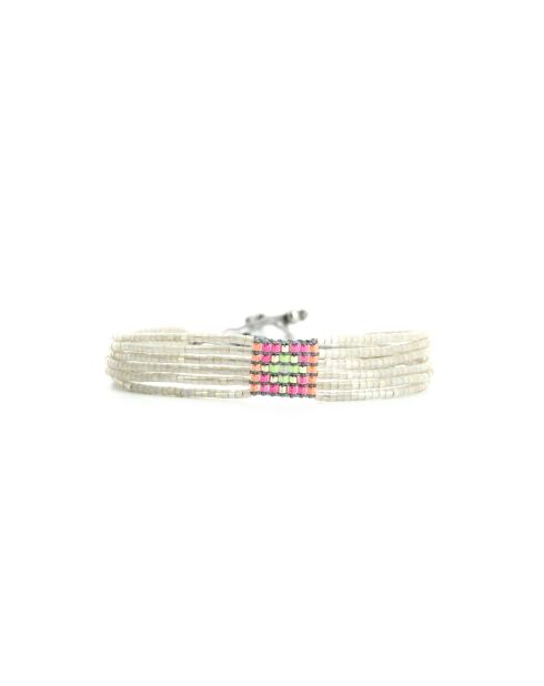 Bracelet Rainbow Kiss Keira rose/blanc/argenté