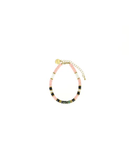 Bracelet Ibiza Beach pink gold rose noir