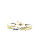 Bracelet Belle orchidée Lena bleu doré