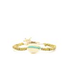 Bracelet Blue Maldive Lea turquoise doré