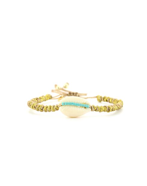 Bracelet Blue Maldive Lea turquoise doré