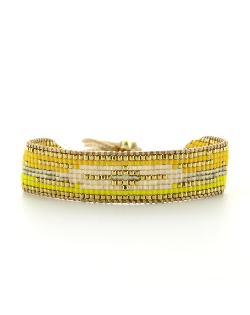 Bracelet Journée Ensoleillée Charlie jaune champagne