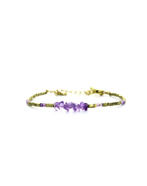 Bracelet Dana améthyste hématite