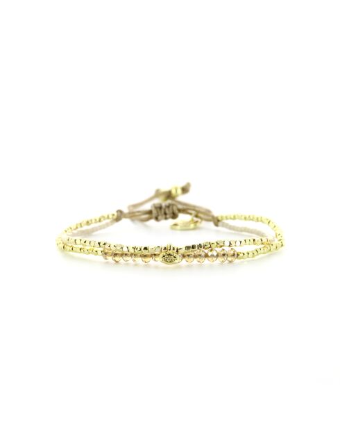 Bracelet golden Ivoire Ella nude champagne
