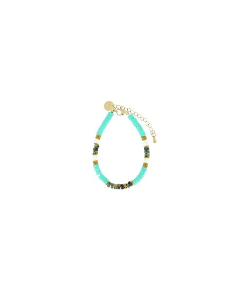 Bracelet Ibiza Beach turquoise gold turquoise blanc