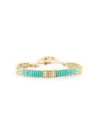 Bracelet Blue Maldive Sandy turquoise doré