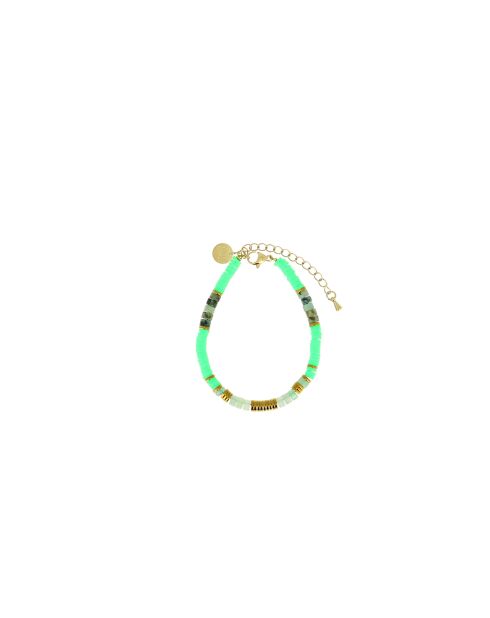 Bracelet Ibiza Beach color gold vert fluo