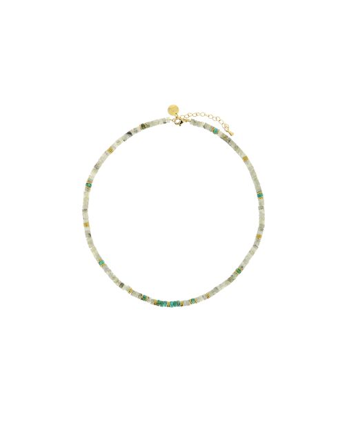 Collier Mila gold blanc bleu