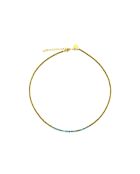 Collier Sarah apatite bleue claire hématite