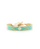 Bracelet Blue Maldive Brady turquoise doré