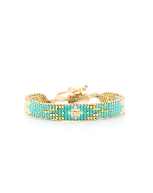 Bracelet Blue Maldive Brady turquoise doré