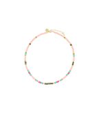 Collier Ibiza Beach color gold fuchsia turquoise rose