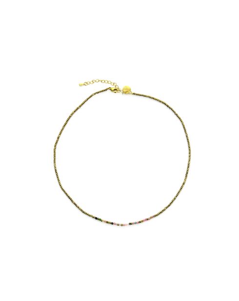 Bracelet Sarah tourmaline hématite doré