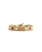 Bracelet Spaggia Rosa Ines mauve rose fluo saumon fluo nacre doré
