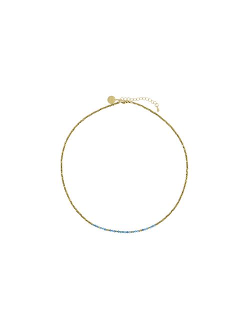 Collier sarah bleu foncé/doré