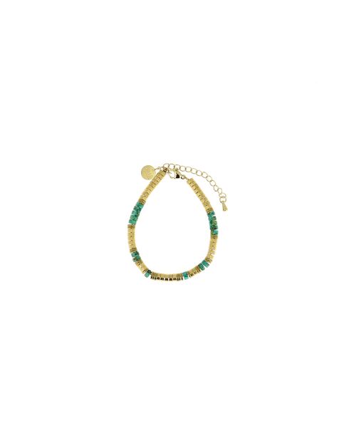 Bracelet Mila-May G vert doré