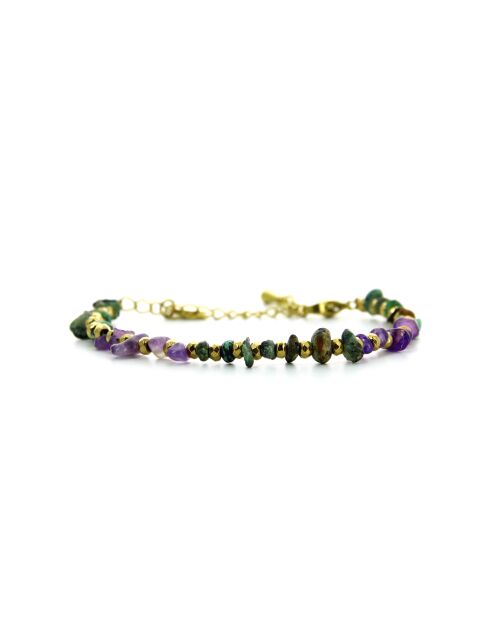 Bracelet Stelly améthyste turquoise africaine hématite