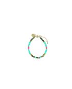 Bracelet Ibiza Beach color gold fuchsia turquoise