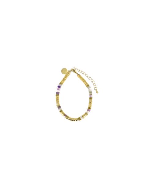 Bracelet Mila-May G violet doré