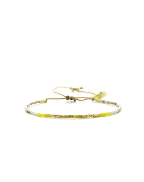 Bracelet Journée Ensoleillée Alice jaune champagne
