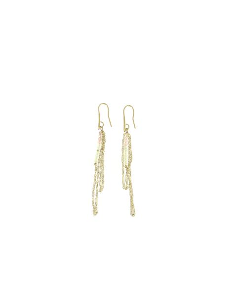Boucles d'oreilles Alya quartz rose calcite verte