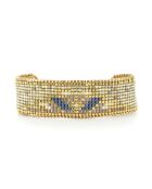 Bracelet Belle orchidée Romane bleu doré