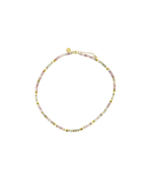 Collier Mila gold rose blanc