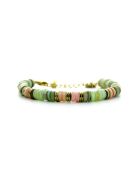 Bracelet Stone Ibiza Beach nacre rose vert pastel