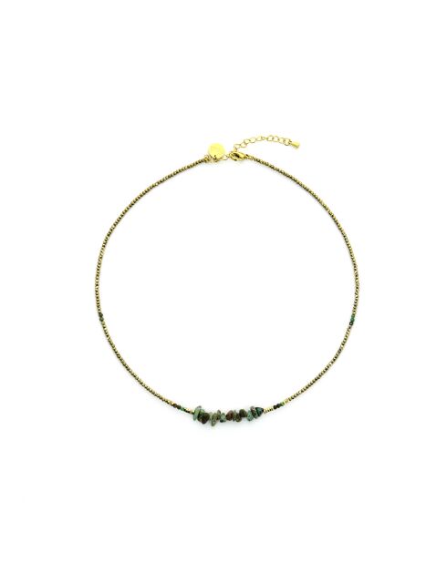 Collier Dana turquoise africaine hématite