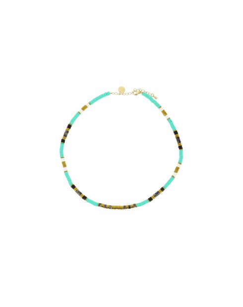 Collier Ibiza Beach turquoise gold turquoise noir