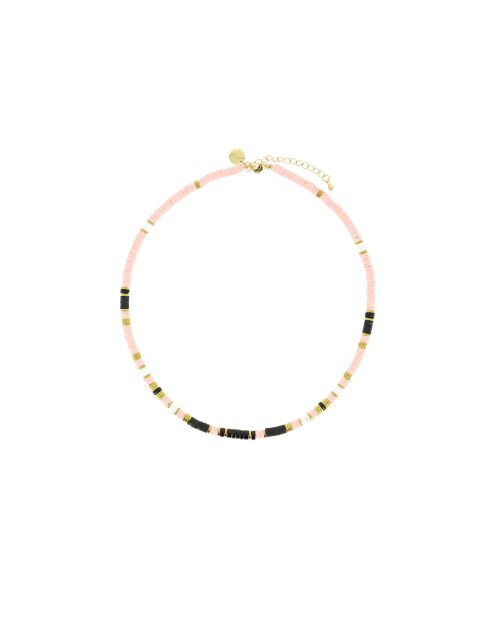 Collier Ibiza Beach black gold noir et rose
