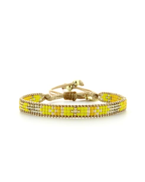 Bracelet Journée Ensoleillée Lina jaune champagne