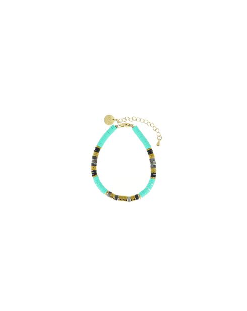 Bracelet Ibiza Beach turquoise gold turquoise noir