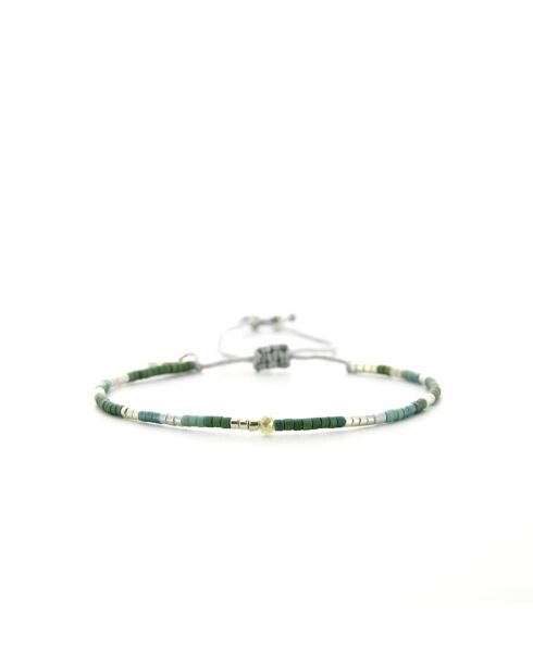 Bracelet Plage d'argent Emma vert argenté