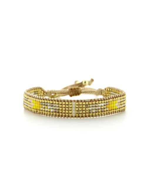 Bracelet Journée Ensoleillée Ines jaune champagne