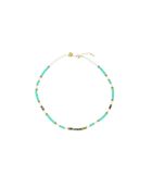 Collier Ibiza Beach turquoise gold turquoise blanc