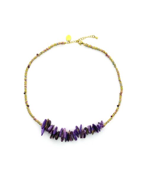 Collier Abby Lépidolite violet