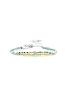 Bracelet Plage d'argent Ella vert argenté