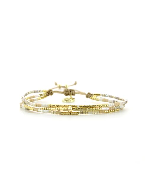 Bracelet golden Ivoire Agathe nude champagne