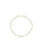 Collier Ambre hématites aventurine tourmaline doré/vert