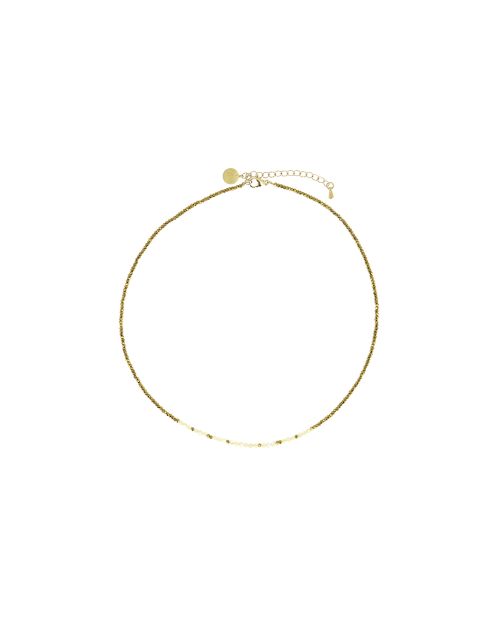 Collier sarah blanc/doré