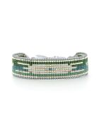 Bracelet Plage d'argent Charlie vert argenté