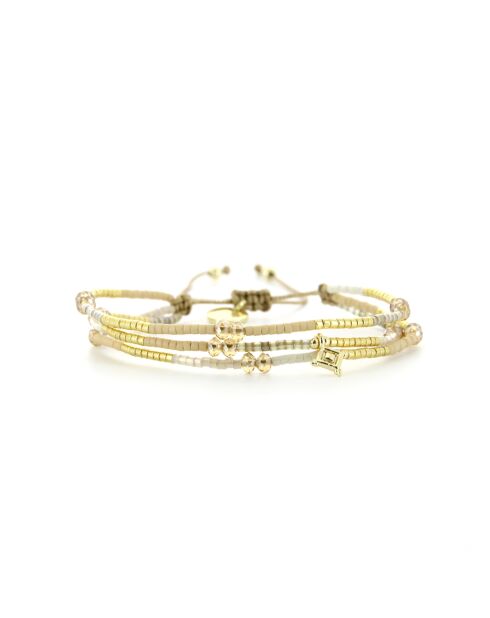 Bracelet golden Ivoire Lena nude champagne