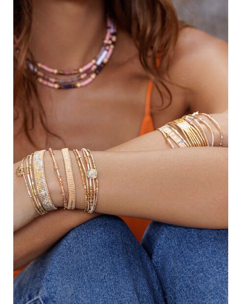 Bracelet golden Ivoire Lena nude champagne