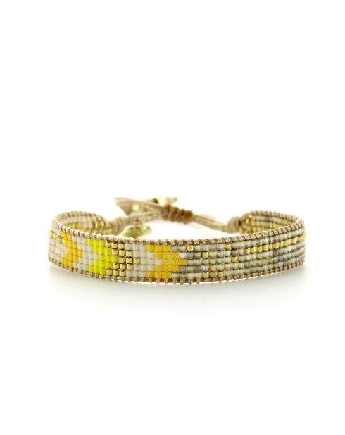 Bracelet Journée Ensoleillée jade jaune champagne