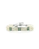 Bracelet Plage d'argent rose vert argenté
