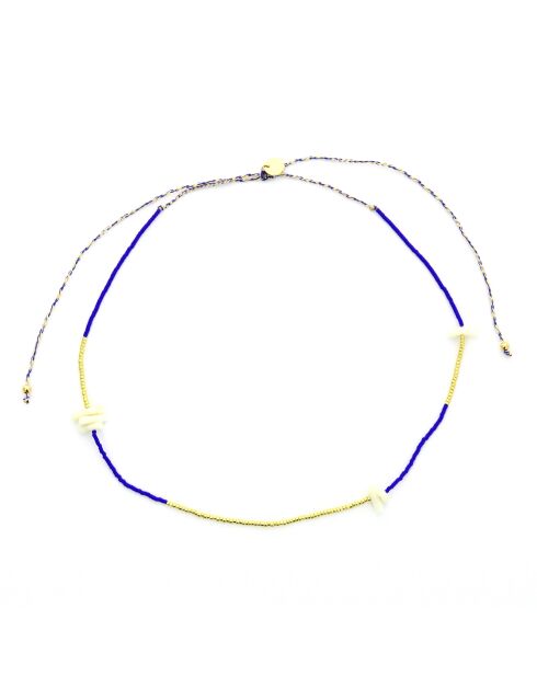 Sautoir Lucky bleu Royal doré