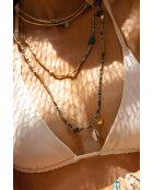 Sautoir Lila labradorite hématite doré